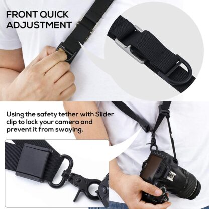 Camera Neck Strap Quick Release Safety Tether, Comfortable Durable Shoulder Sling