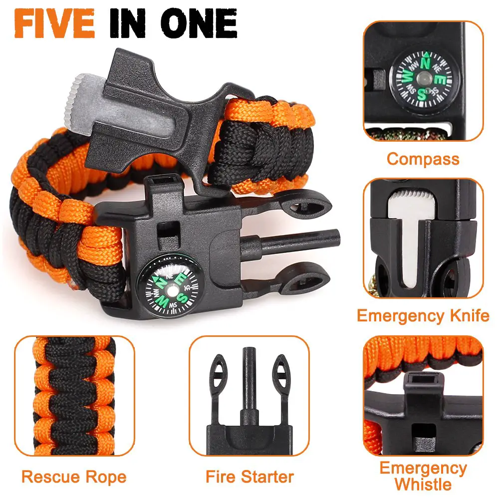5in1 Survival Bracelets (Set Of 3)