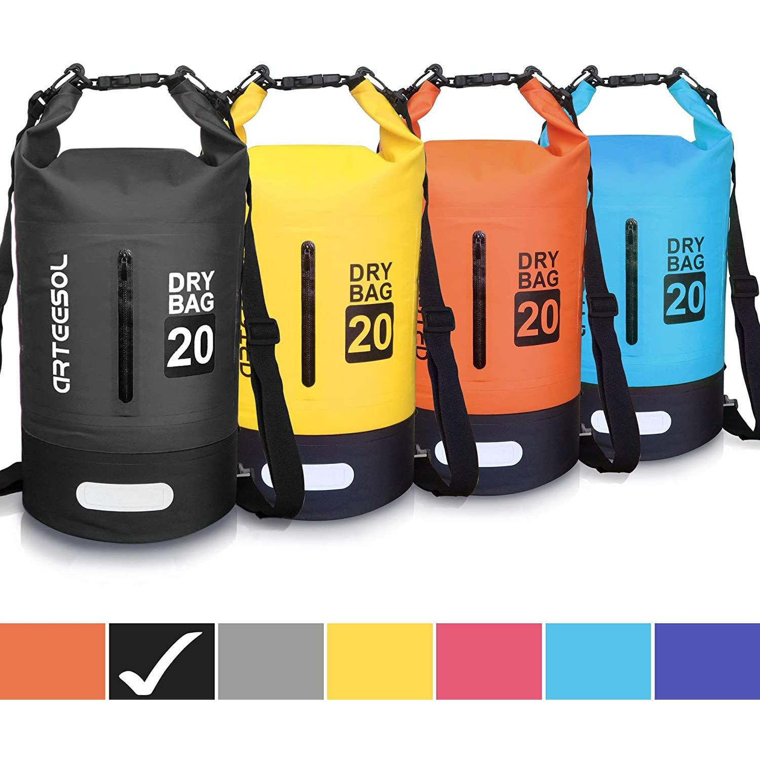 Dry Bag, 5L 10L 20L 30L Waterproof Dry Bag/Sack Waterproof Bag with Long Adjustable Strap for Kayaking