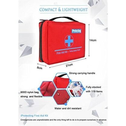 Compact, Lightweight First Aid Kit - 119 Pieces