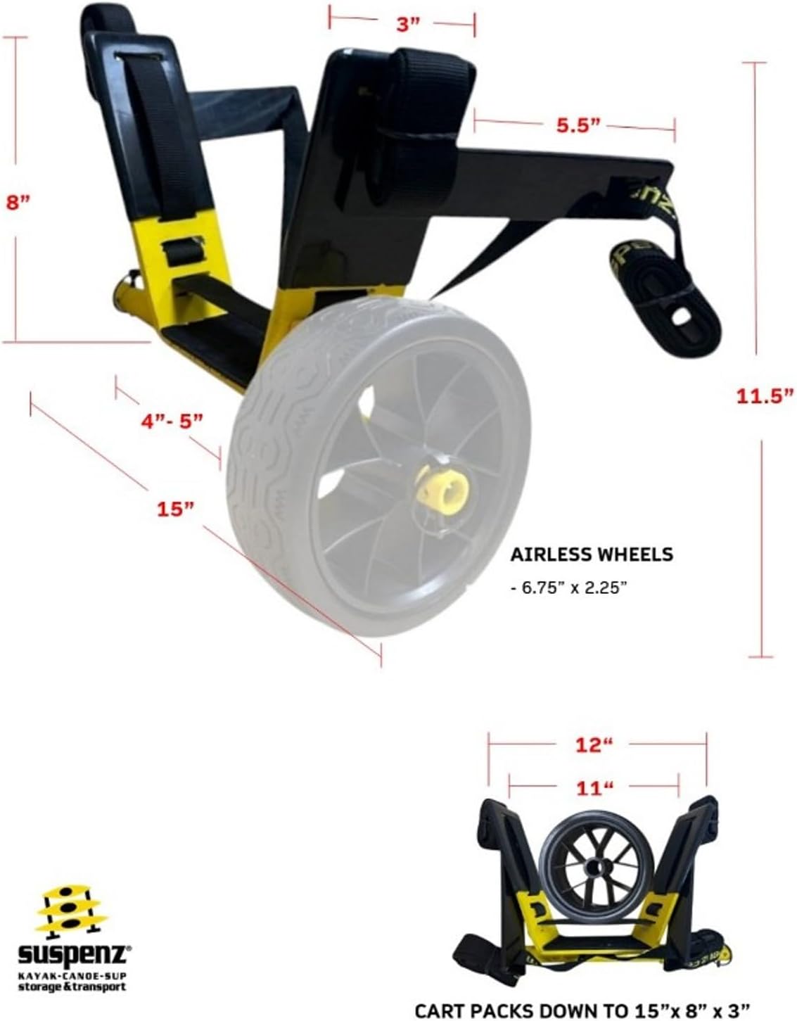uspenz Kayak Canoe Stern Cart