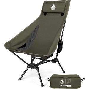 OneTigris Tigerblade High Back Camping Chair with Pillow Design