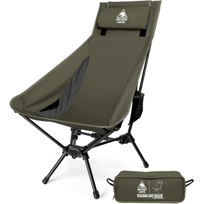 OneTigris Tigerblade High Back Camping Chair with Pillow Design