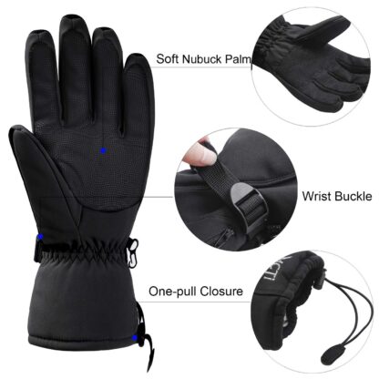 MCTi Winter Ski Gloves Waterproof Windproof Men's Snowboard Snow Work 3M Thinsulate Warm Insulated Gloves