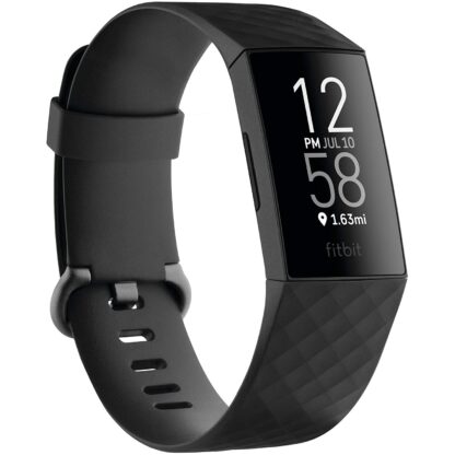 Fitbit Charge 4 Fitness and Activity Tracker with Built-in GPS, Heart Rate, Sleep & Swim Tracking, Black/Black, One Size (S &L Bands Included)