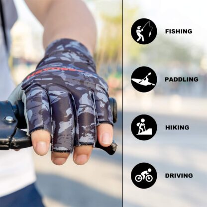 Fingerless Gloves for Paddling, Fishing & Cycling