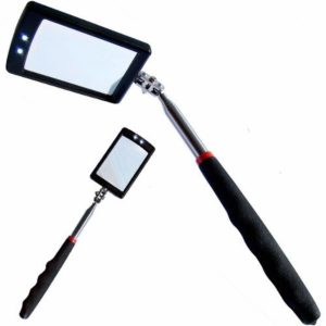 Telescoping LED Lighted Inspection Mirror