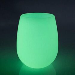 4 Pack Silicone Wine Glasses – Glow in The Dark Cups (12 oz / 350 ml) - Unbreakable, Portable and Durable