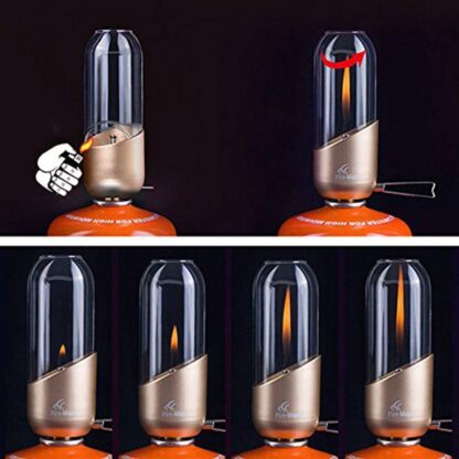 Gas canister camping lantern