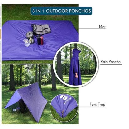 waterproof lightweight packable rain poncho