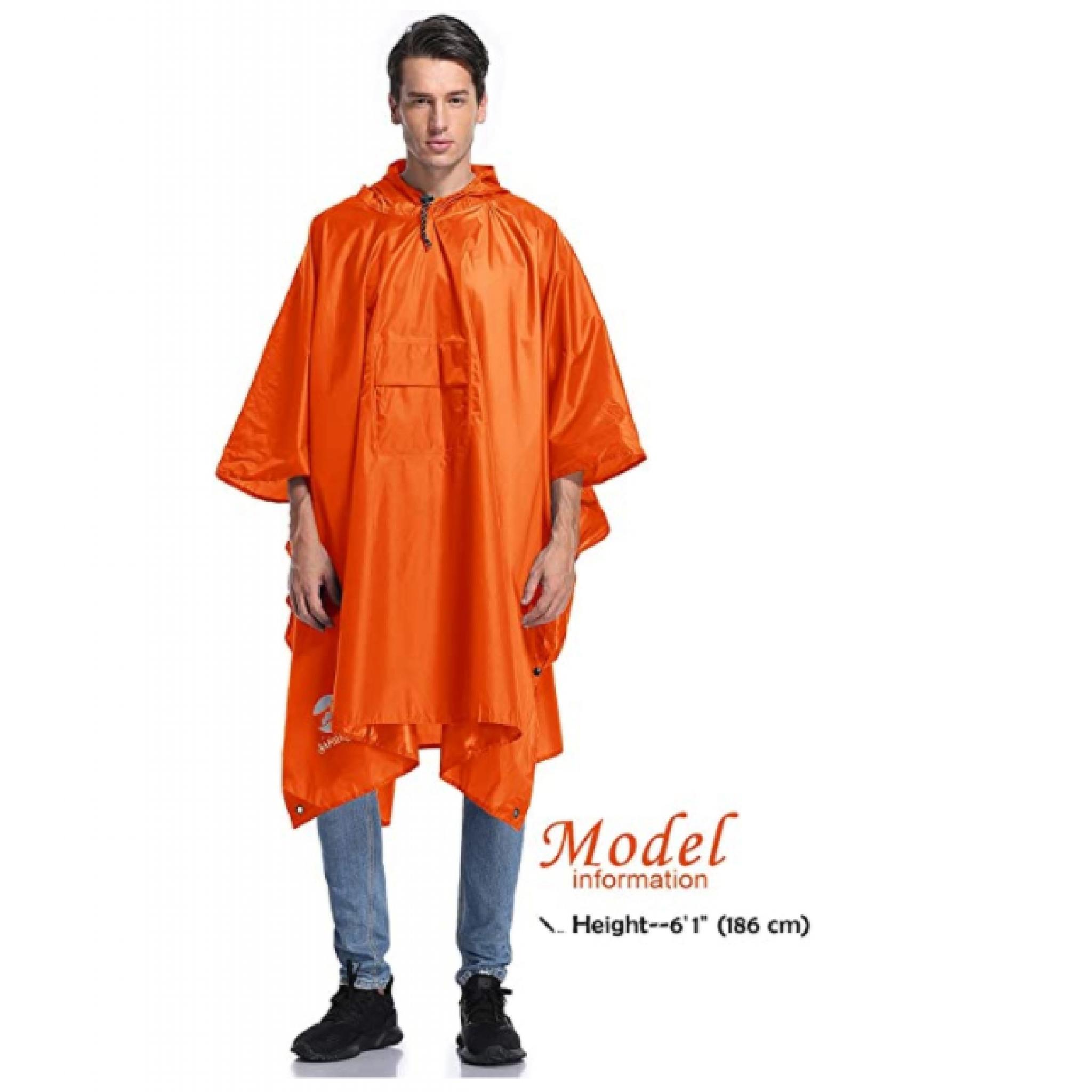 Multifunction Packable Rain Poncho