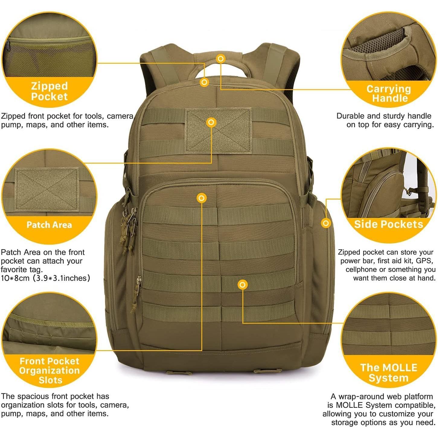 Mardingtop Tactical Backpacks Molle Bag Rucksack