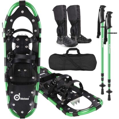 SNOWTREK Aluminum Snowshoes for Kids, Youth and Adults with Carrying Bag