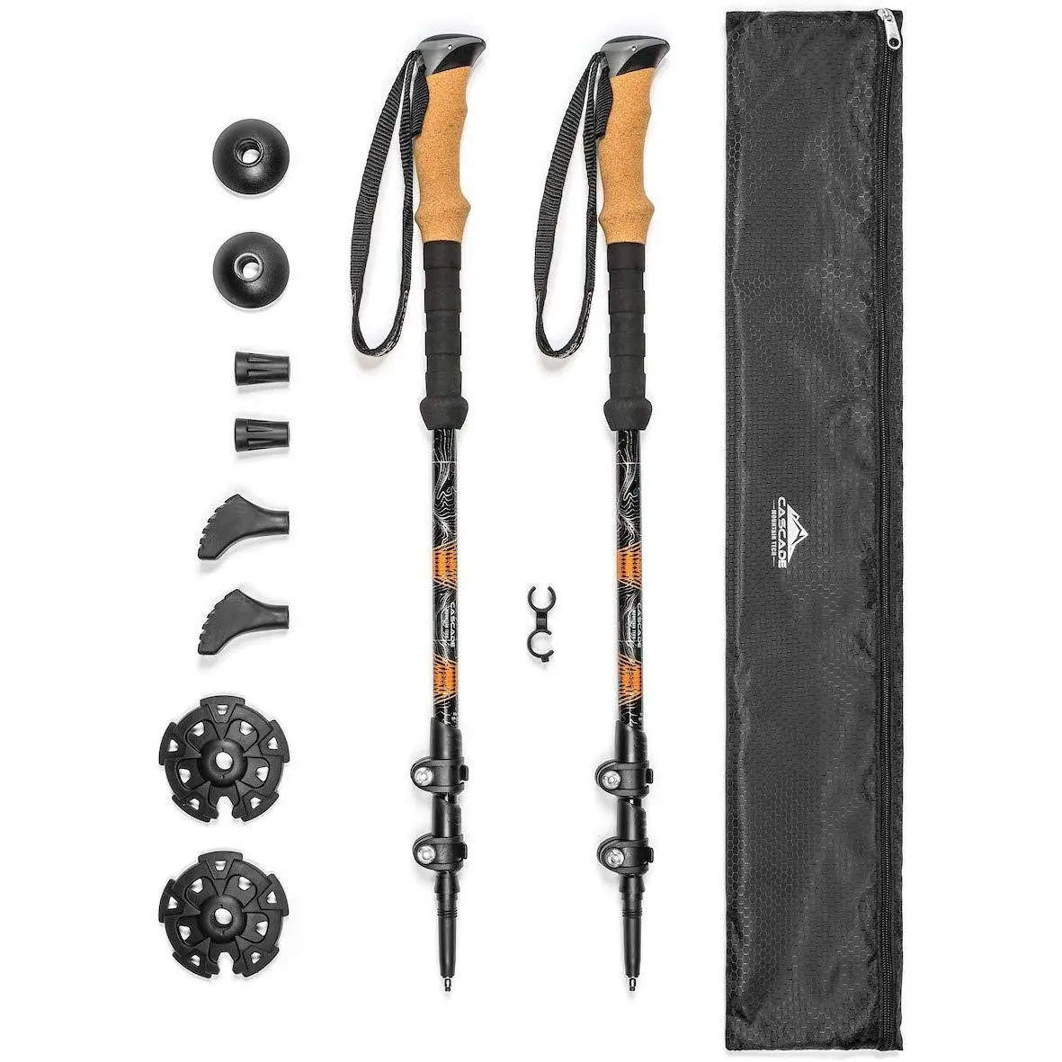 Aluminum Adjustable Trekking Poles - Cascade Mountain Tech
