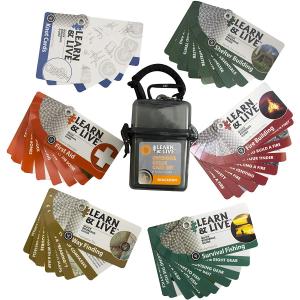 UST Learn & Live Educational Card Set with Durable, Waterproof, Compact Design and Essential Outdoor Skills for Hiking, Camping and Outdoor Survival