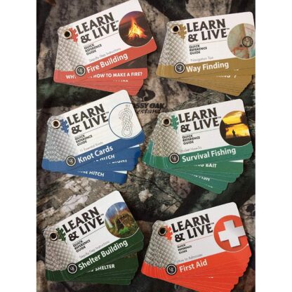 UST Learn & Live Educational Card Set with Durable, Waterproof, Compact Design and Essential Outdoor Skills for Hiking, Camping and Outdoor Survival