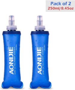 Soft Flask Collapsible Water Bottle (250ml/8.45oz - 2 Pack)