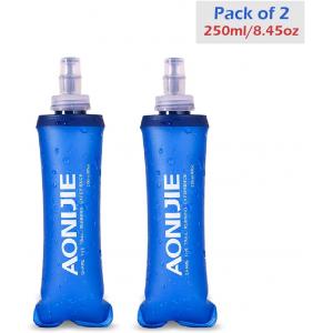 Soft Flask Collapsible Water Bottle (250ml/8.45oz - 2 Pack)