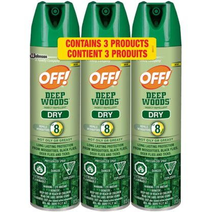 OFF! Deep Woods Insect Repellent Dry, 3 pack Value Pack
