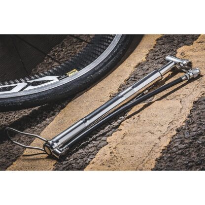 Mini Floor Bike Pump, Super Fast Tire Inflation, Secure Presta and Schrader Valve Connection. High Pressure Bicycle Pump with Stabilizing Foot Peg for Road, Mountain, Touring, Hybrid and Fat Tires
