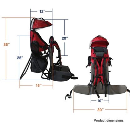 Baby Toddler Hiking Backpack Carrier Camping Child Carriers with Rain Cover Stand Child Kid Sun Shade Visor Shield for Children Between 6 Months-4 Years Old