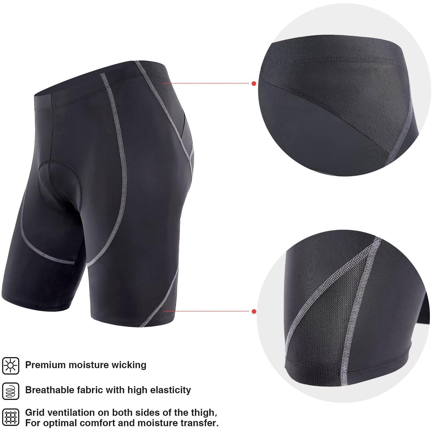 Men's Cycling Shorts - 4D Coolmax Padded, Anti-Slip