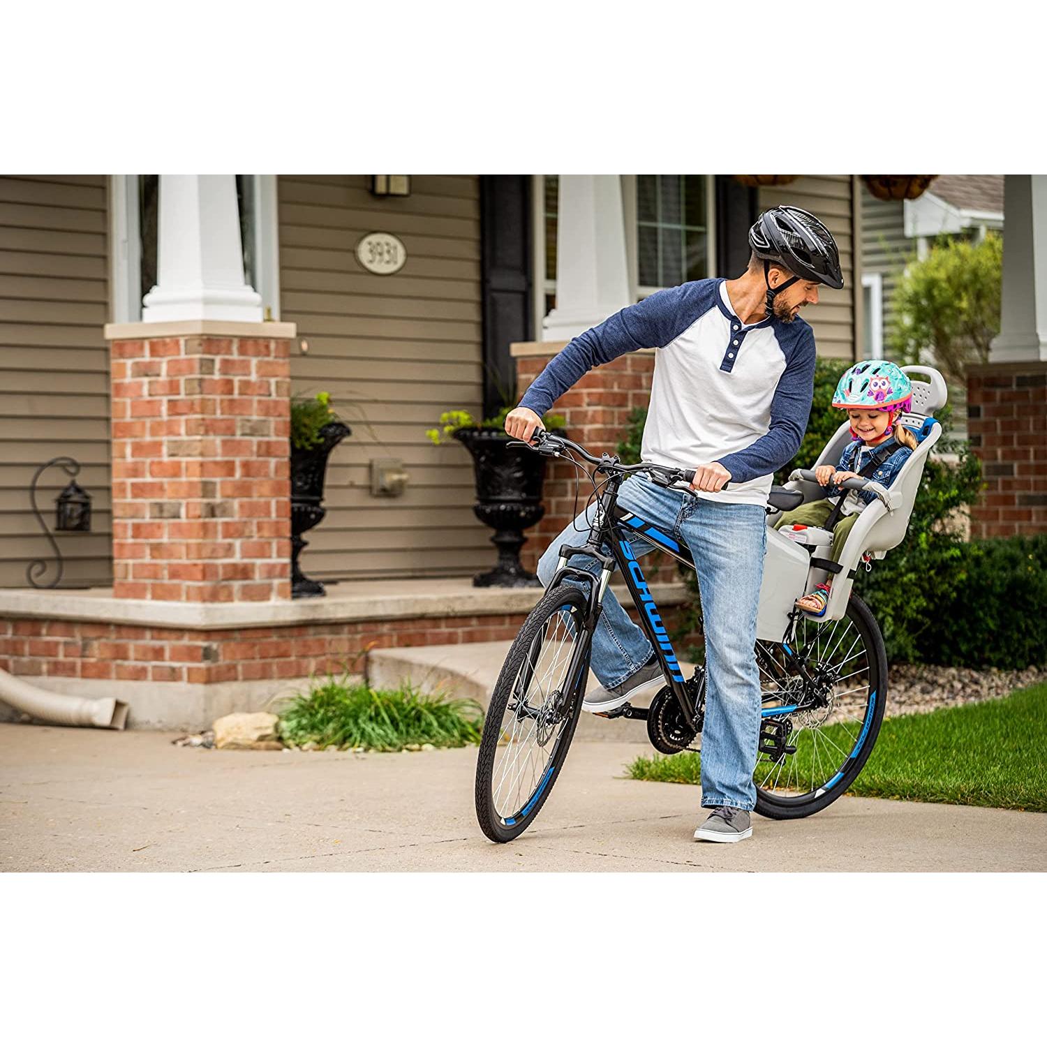 Schwinn Deluxe Bicycle Mounted Child Carrier/Bike Seat For Children, Toddlers, and Kids