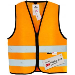 Salzmann 3M Children's High Visibility Safety Vest with Zipper | Made with 3M Reflective Material | Orange
