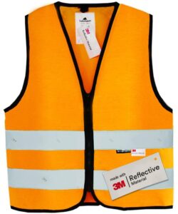 Salzmann 3M Children's High Visibility Safety Vest with Zipper | Made with 3M Reflective Material | Orange