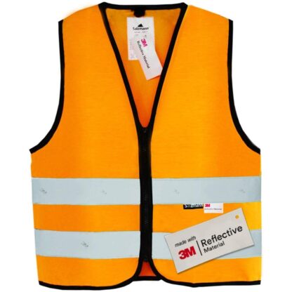 Salzmann 3M Children's High Visibility Safety Vest with Zipper | Made with 3M Reflective Material | Orange