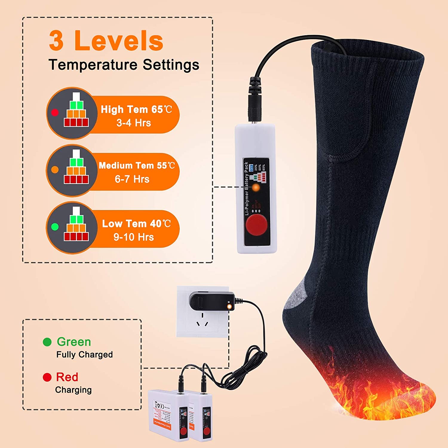 Battery Heated Socks - webBikeWorld