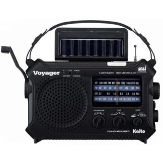Kaito KA500IP-BLK Voyager Solar/Dynamo AM/FM/SW NOAA Weather Radio with Alert and Cell Phone Charger