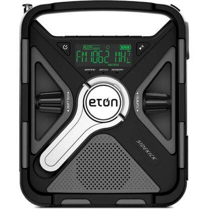 Eton Ultimate Camping Am/FM/NOAA Radio with S.A.M.E Technology, Smartphone Charging, Bluetooth, Giant Ambient Light and Solar Panel, NFRX5SIDEKICK
