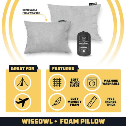 Wise Owl Outfitters Camping Pillow Compressible Foam Pillows