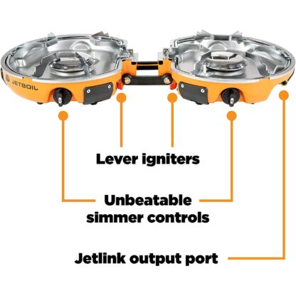 Jetboil Genesis Basecamp Backpacking and Camping Stove Cooking System with Camping Cookware