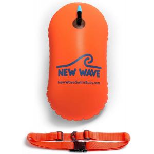 New Wave Swim Bubble for Open Water Swimmers Triathletes - Swim Safety Buoy & Tow Float