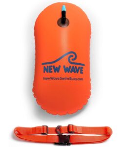 New Wave Swim Bubble for Open Water Swimmers Triathletes - Swim Safety Buoy & Tow Float