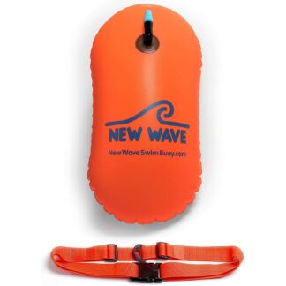 New Wave Swim Bubble for Open Water Swimmers Triathletes - Swim Safety Buoy & Tow Float