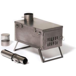 Winnerwell Fastfold Titanium Tent Stove | Ultralight 4 Pound Titanium Wood Burning Stove for Tents and Shelters | Includes Chimney Pipe | Functions as Ultralight Firepan