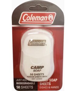 Coleman Dish and Hands Camp Soap Sheets, 50 Sheets