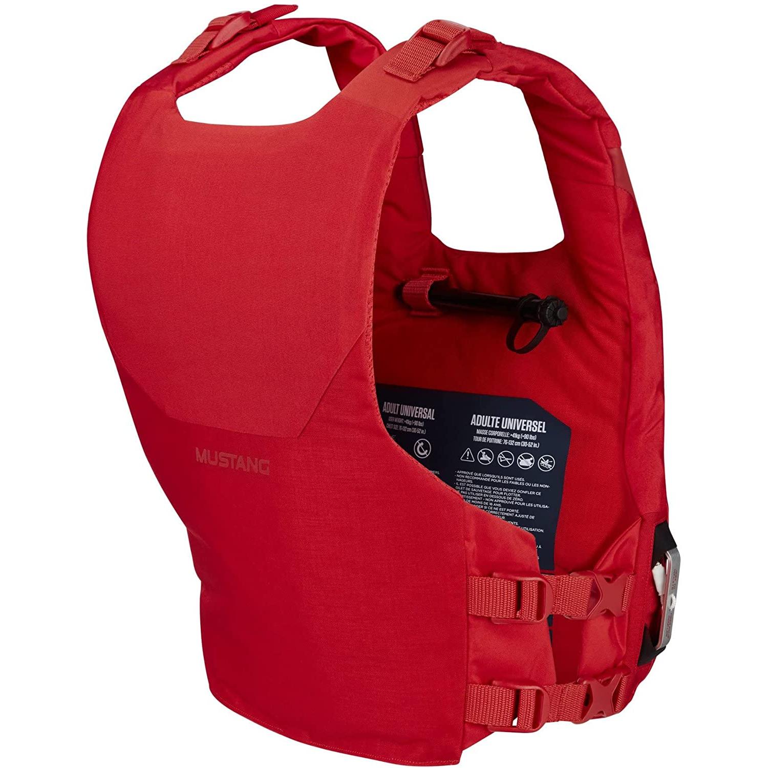 Mustang Survival - Khimera Dual Flotation PFD for Adults (One Size Fits All) Slim Profile, Option to Boost Buoyancy, Excellent for Paddlers and Sailors