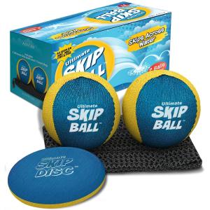 The Ultimate Skip Ball – Water Bouncing Ball (2 Pack + Free Skip Disc) Create Lasting Memories with Your Friends & Family at The Beach, Lake or Pool - Great for All Ages
