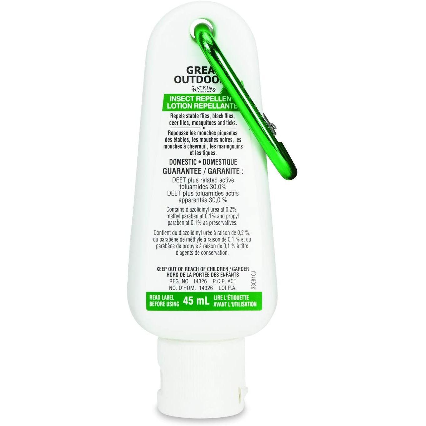 Travel Size Insect Repellent Lotion - 45 Ml 30% Deet W/carabiner