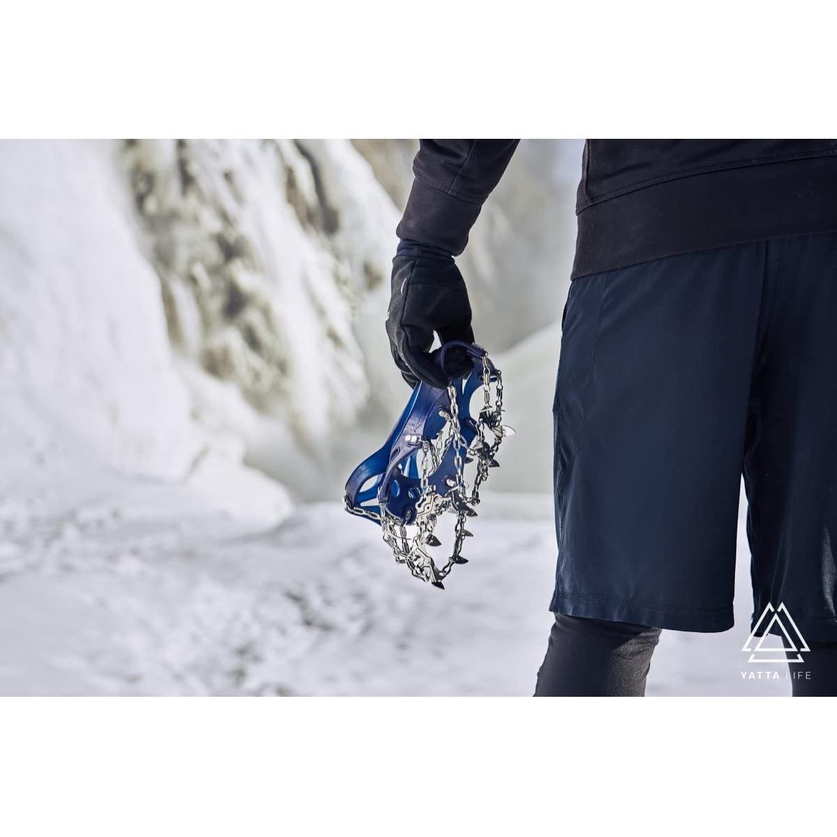 Yatta Life Trail Spikes Crampons for Trail Running, Hiking, Ice Fishing and Climbing