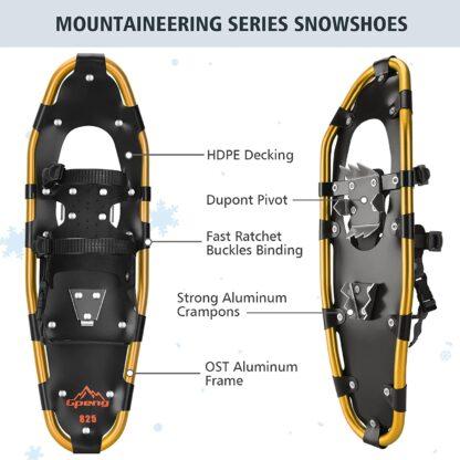 Lightweight Snowshoes with Trekking Poles and Carrying Tote Bag