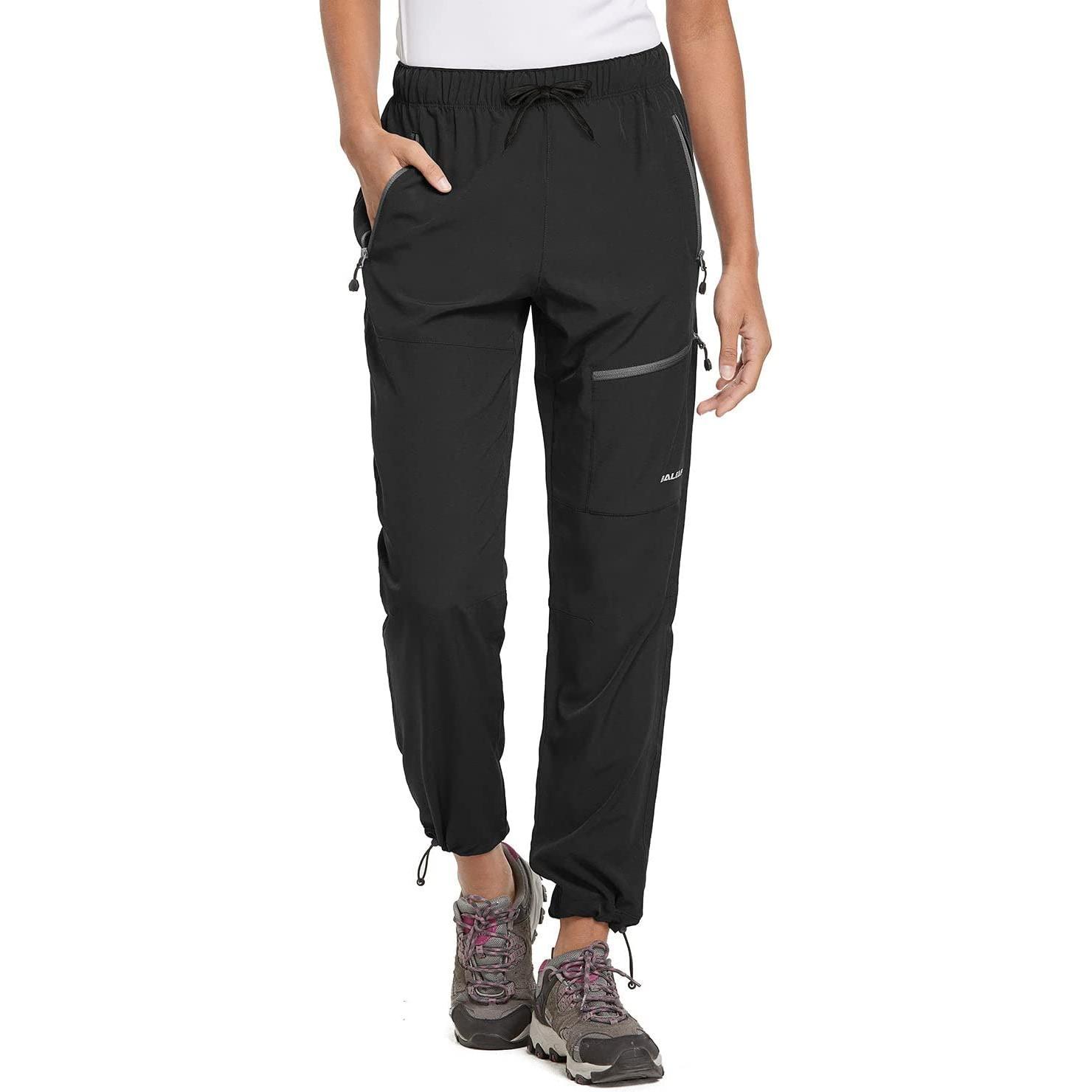 Women's Hiking Cargo Pants Outdoor Lightweight Capris Water Resistant UPF 50 Zipper Pockets