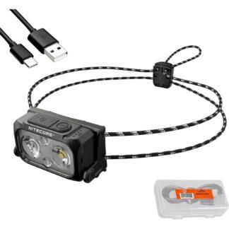 Nitecore NU25 400 UL Ultra Lightweight Headlamp, 400 Lumen USB-C Rechargeable with Lumentac Organizer