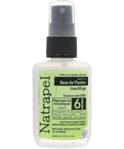 Natrapel 6-Hour Mosquito, Tick and Insect Repellent Pump Spray, DEET-Free Lemon Eucalyptus, Long Lasting Bug Protection, Repel Insects, Best Full Coverage, TSA Approved, Airplane Travel Size, 37mL