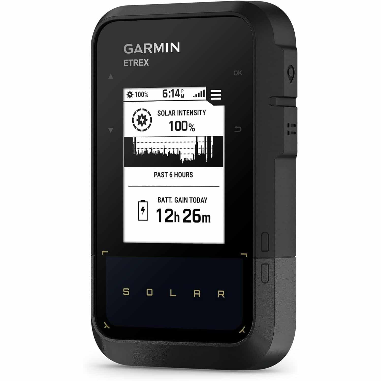 Garmin eTrex® Solar, GPS Handheld Navigator, Unlimited Battery Life, Water Resistant