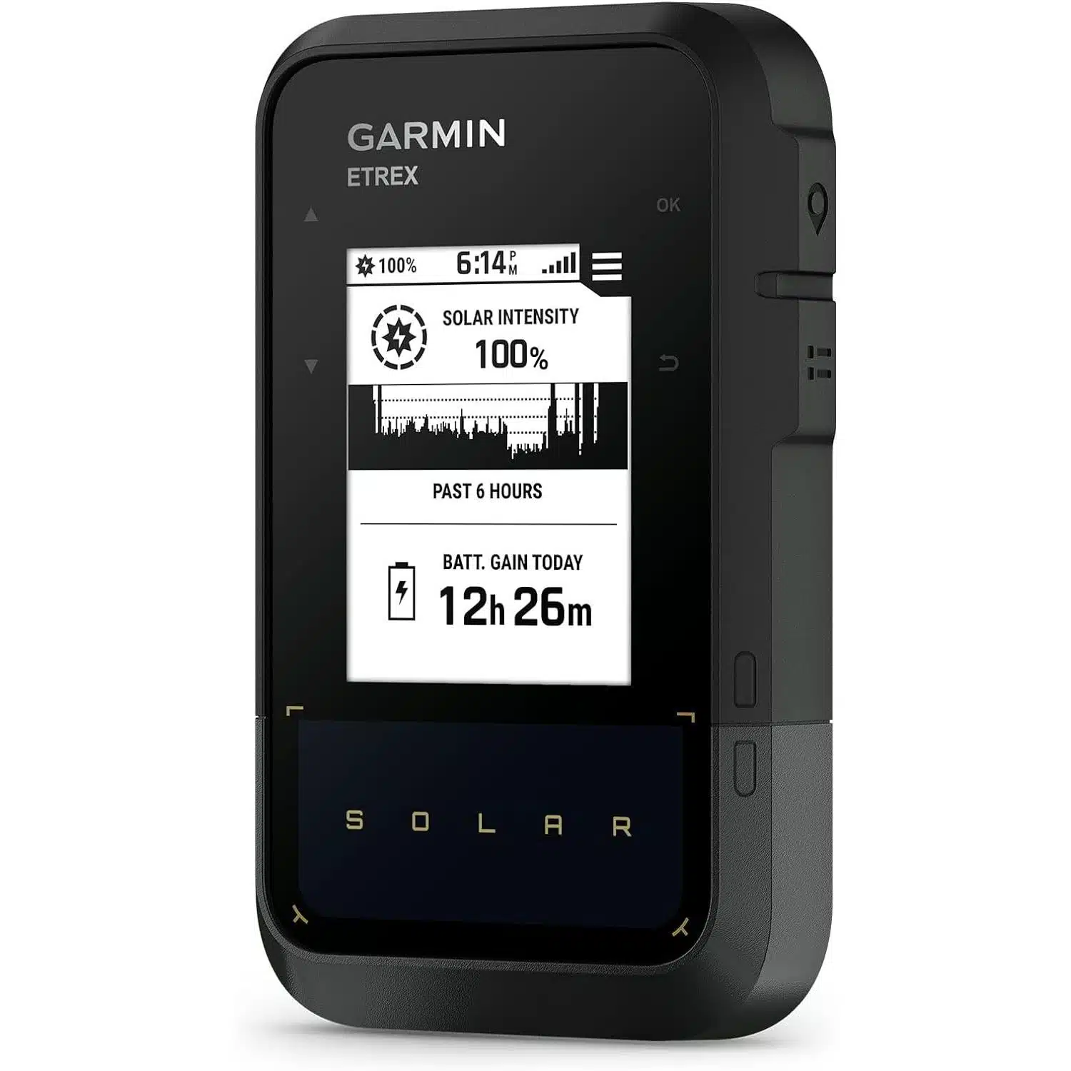 Garmin eTrex® Solar, GPS Handheld Navigator, Unlimited Battery Life, Water Resistant